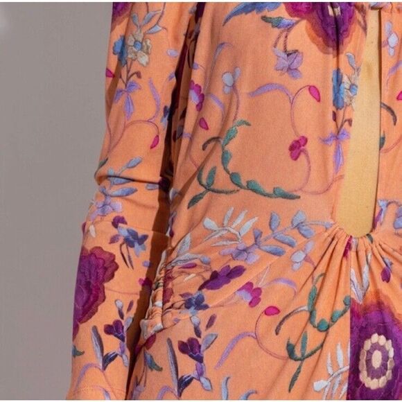 Isabel Marant Jadessi floral halter cutout midi dress sz 38 US 6 $1280 - Picture 4 of 10